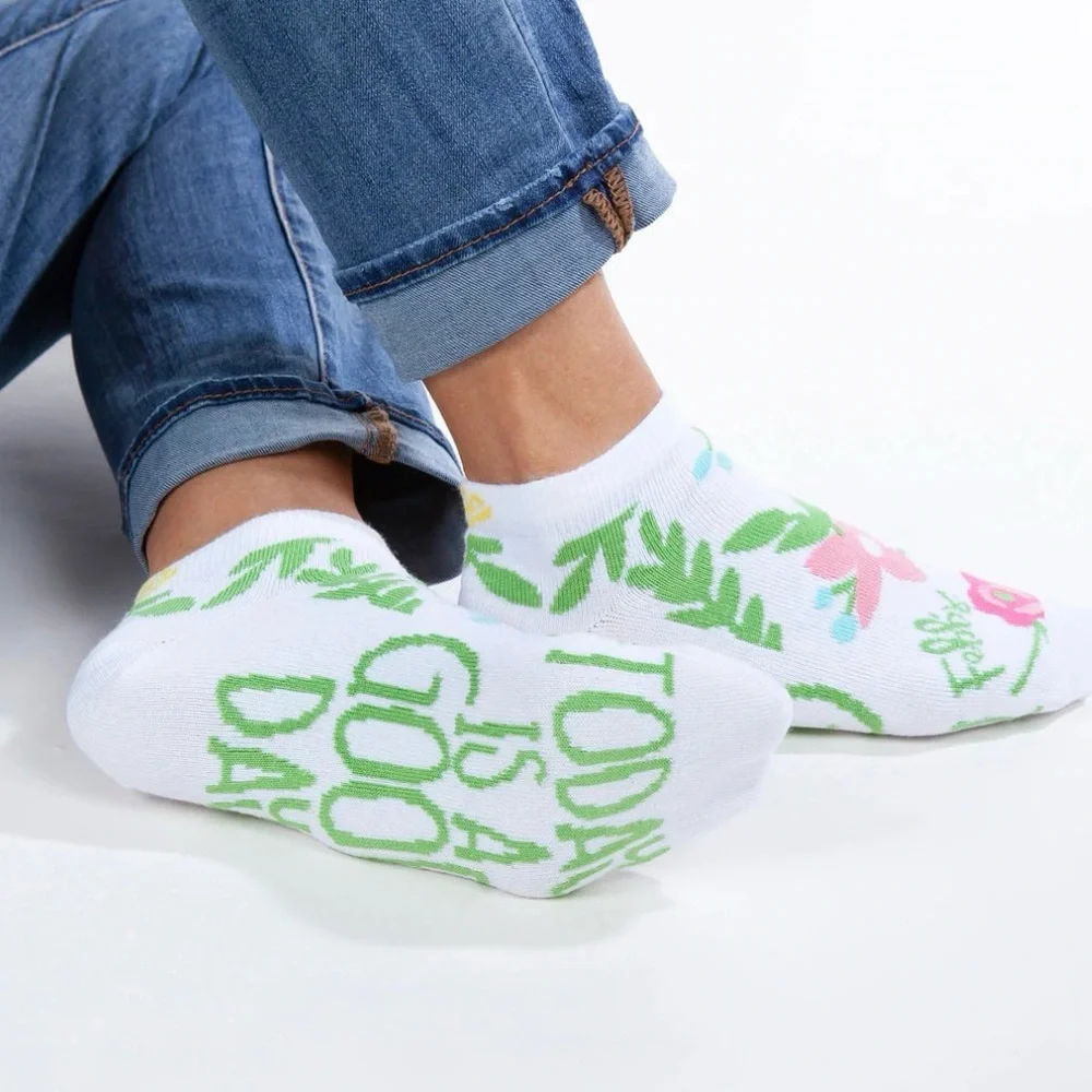 Febb’s TODAY IS A GOOD DAY Ankle Footie Socks Fits 6-11‎ NEW